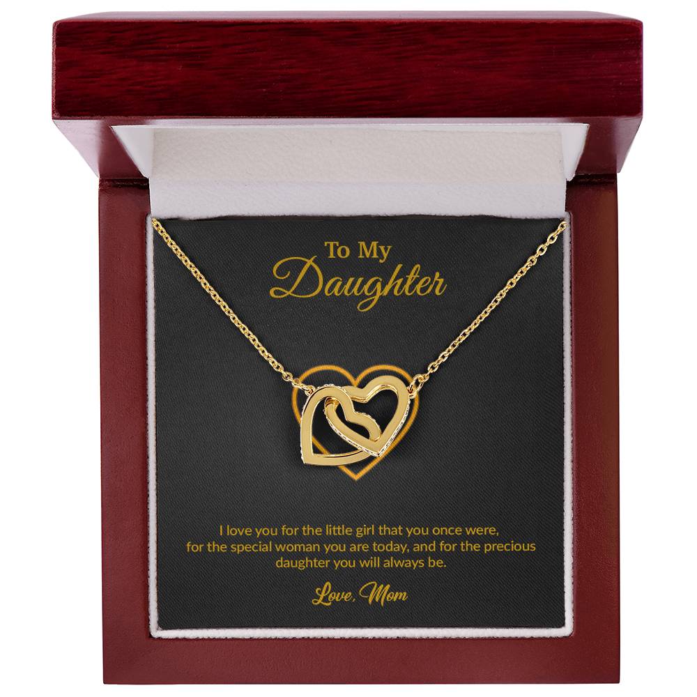 To My Daughter Necklace, Gift for Daughter from Mom, Mother Daughter Necklace 11_8_Gold