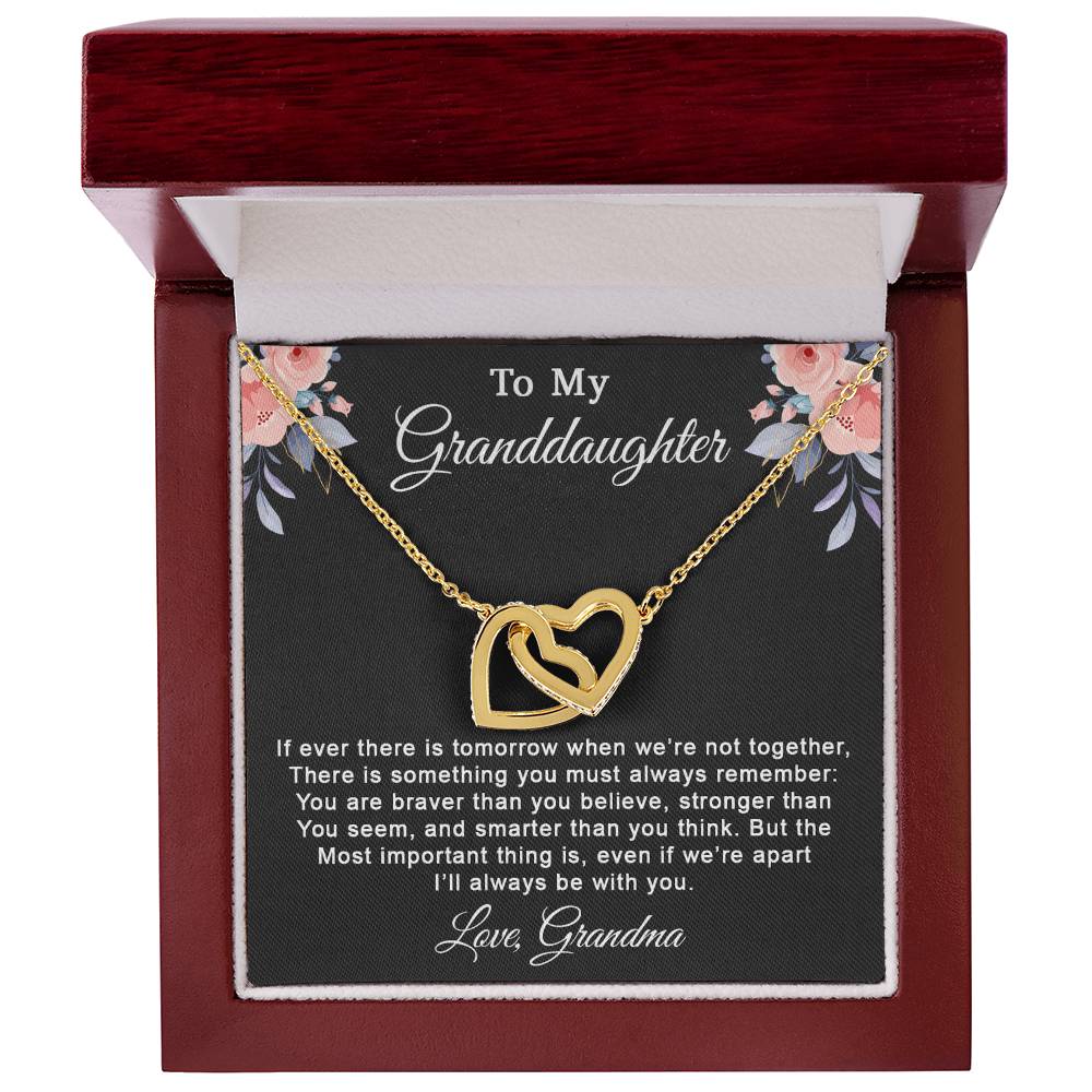 To My Granddaughter Necklace, Granddaughter Gifts From Grandma and Grandpa_New