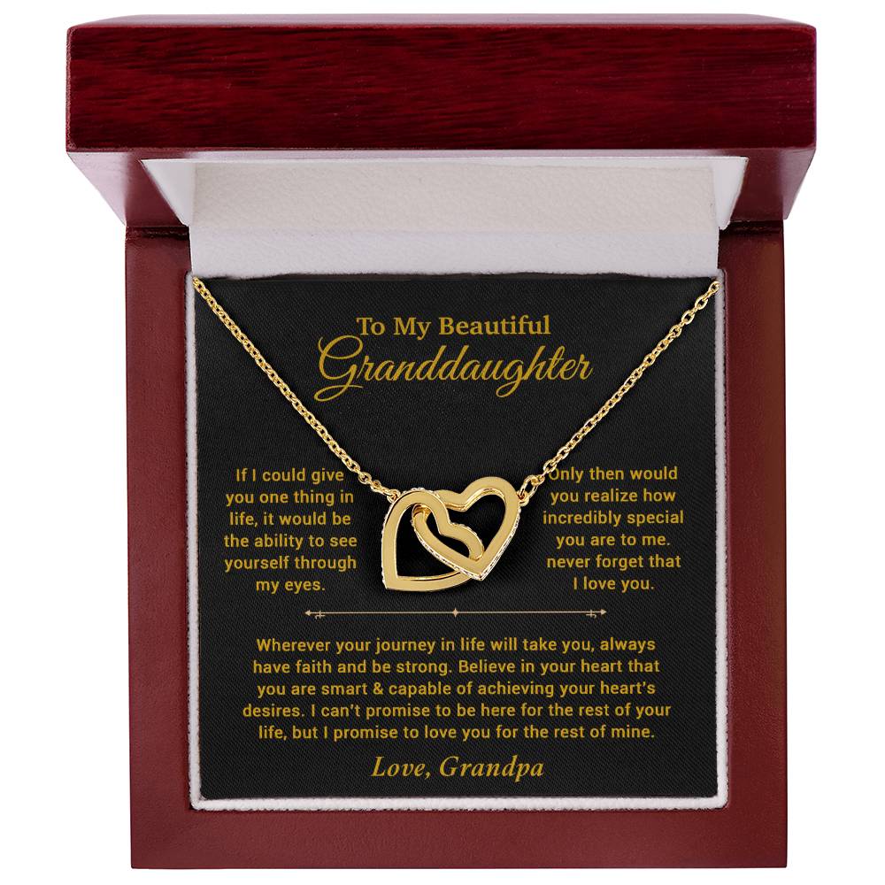 To My Granddaughter Necklace, Birthday Gift For Granddaughter, Birthday Gifts 10_6_Gold