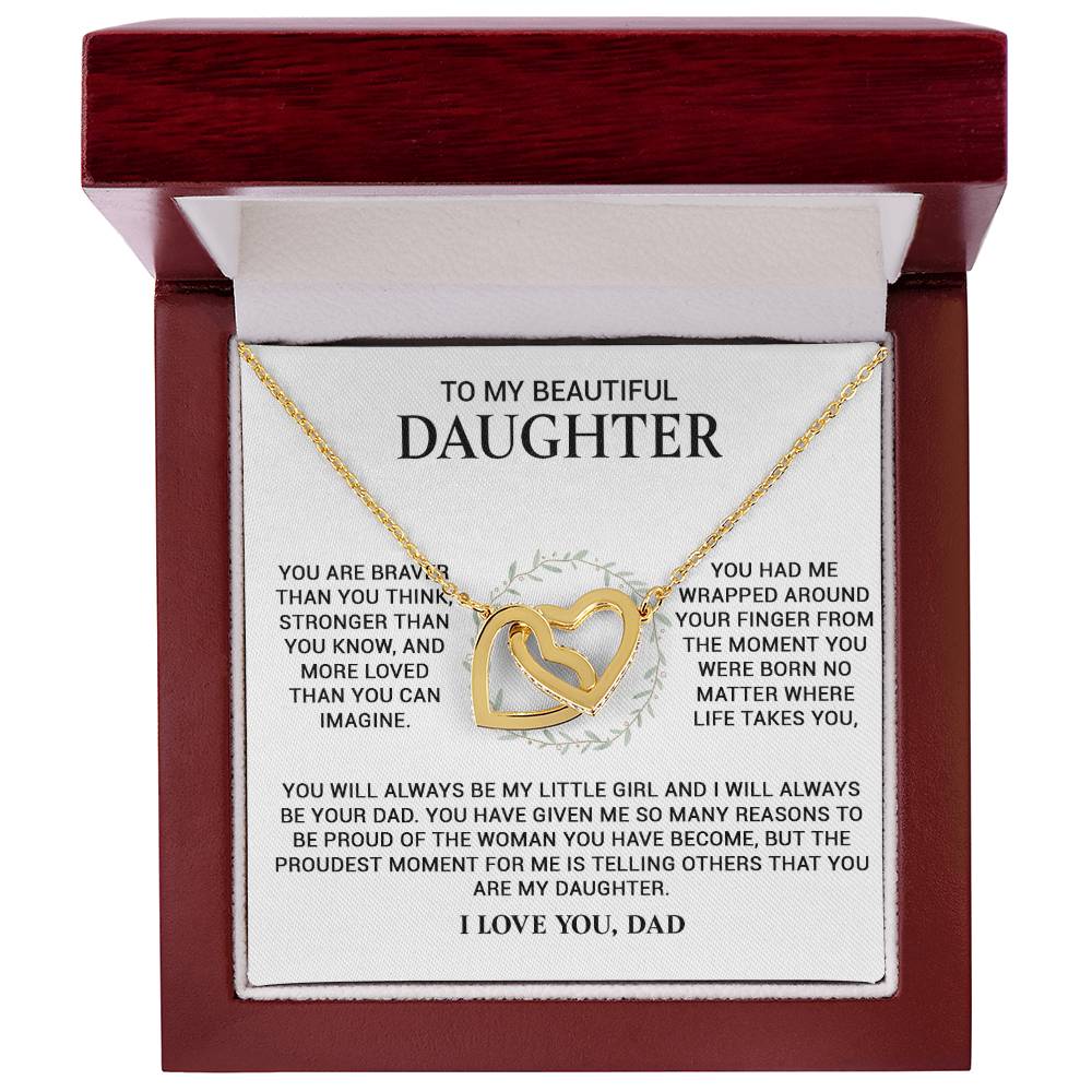 To My Daughter Necklace, Daughter Gift From Dad, Birthday Gift for Daughter