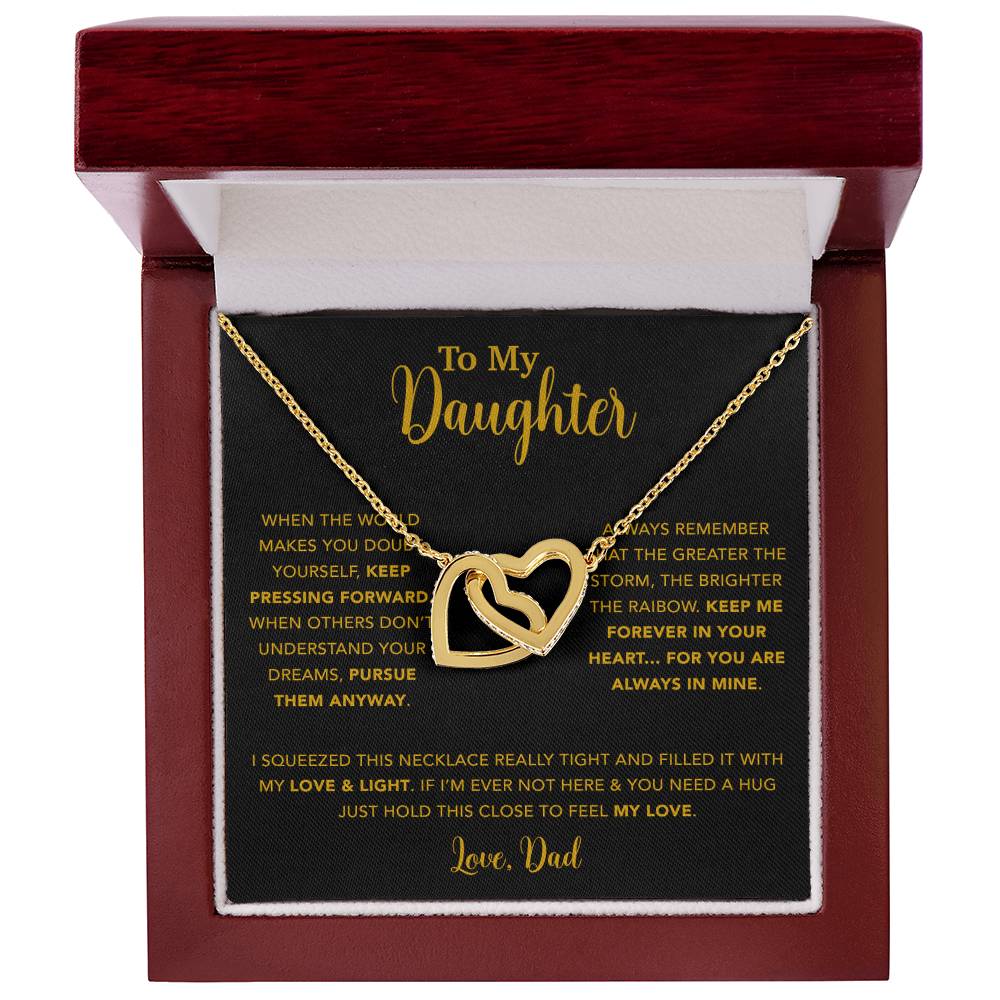 To My Daughter Necklace Gift for Daughter from Dad,Daughter Father Necklace 5_5_Gold