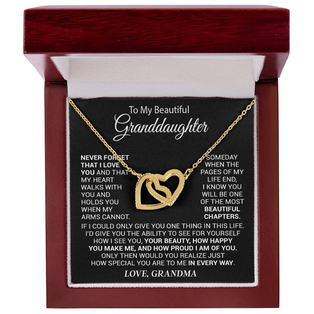 To My Granddaughter Necklace, Gift For Your Granddaughter, Christmas,Anniversary