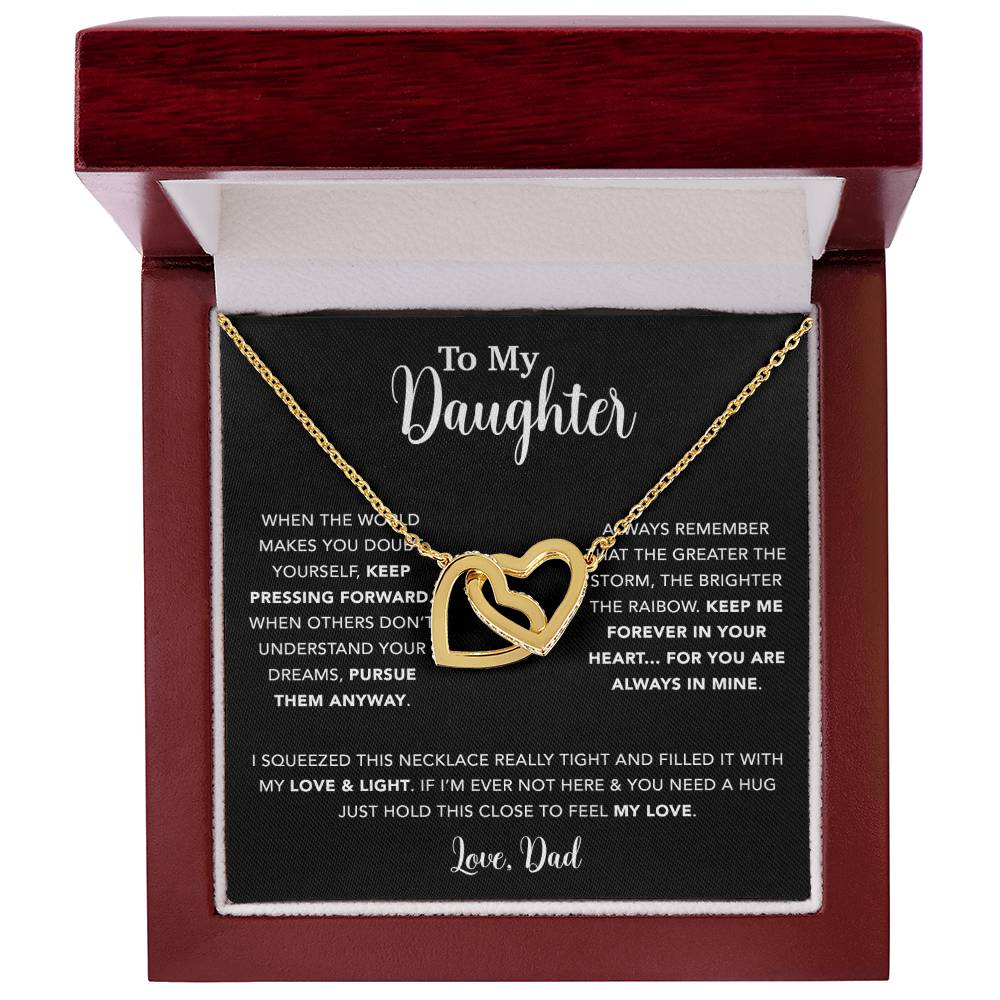 To My Daughter Necklace Gift for Daughter from Dad,Daughter Father Necklace 5_5_Black