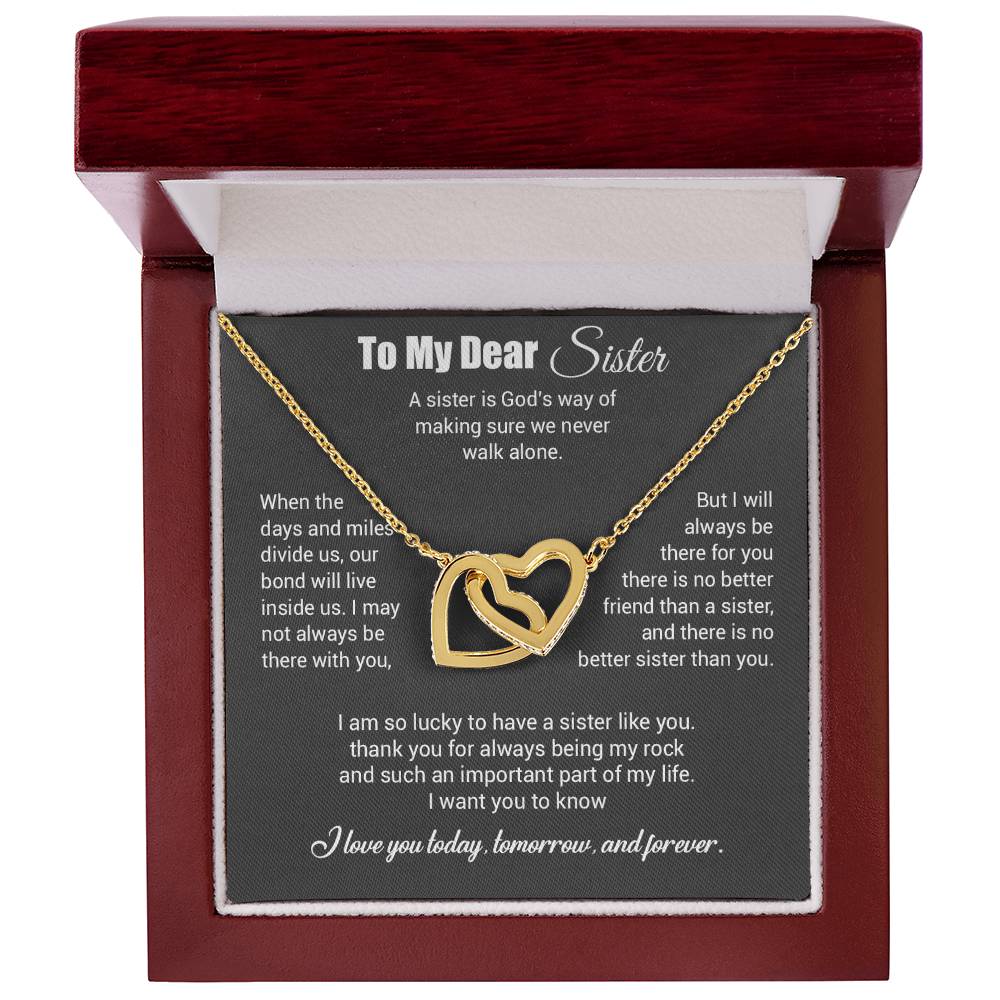 To My Sister Necklace, Brother to Sister, Birthday gift For Sister from Brother 3_4_Gray