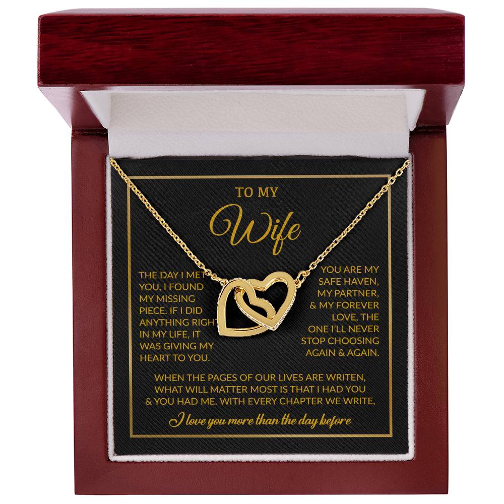 To My Wife Necklace, Gift For Wife, Anniversary Gift For Wife, Necklace For Wife 26_7_Gold