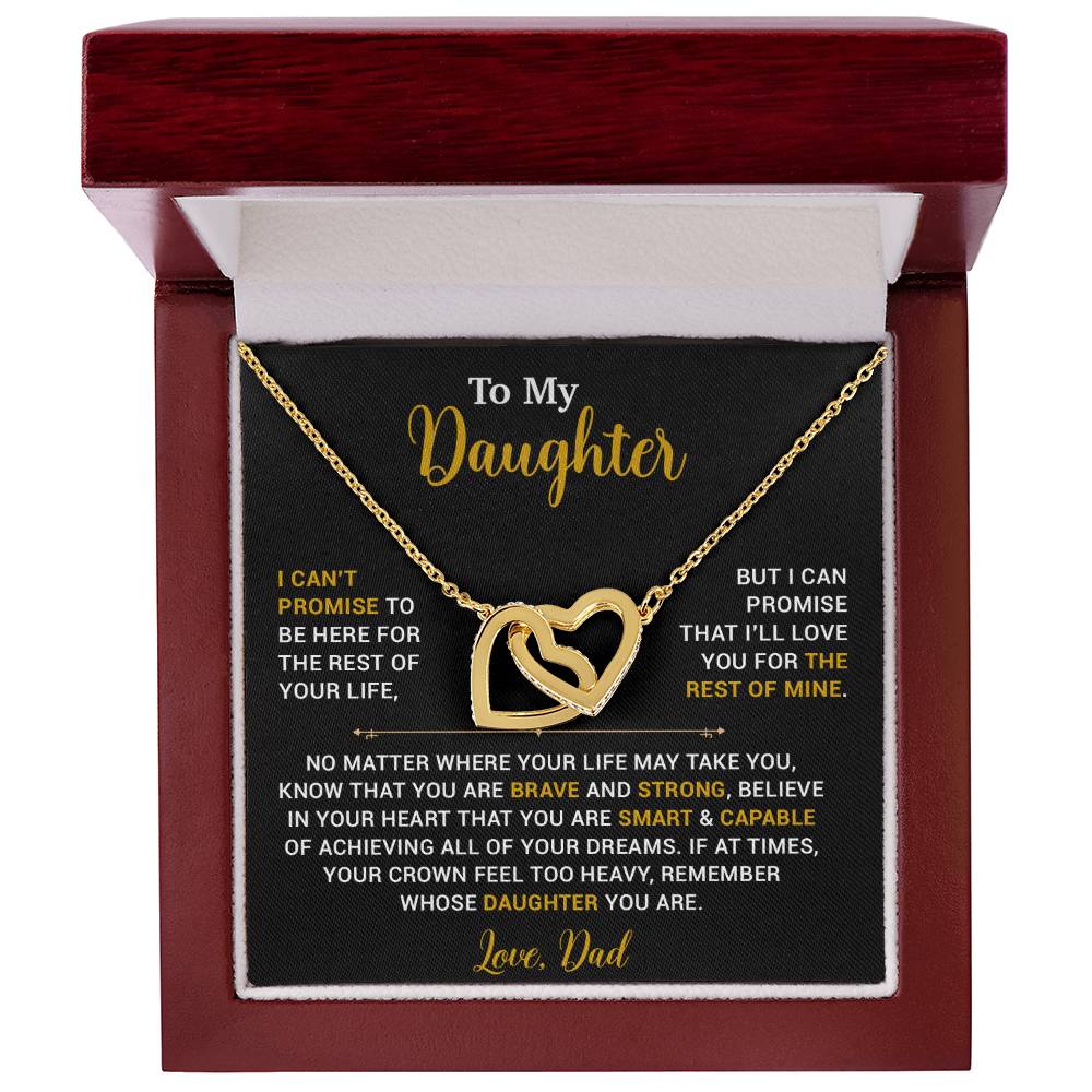 To My Daughter Necklace, Gift for Daughter from Dad, Father Daughter Necklace 17_4_Gold