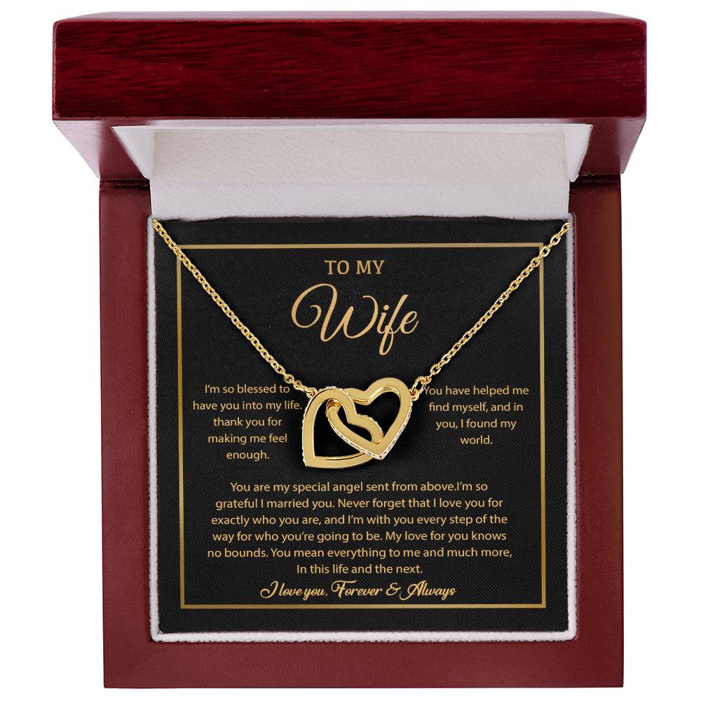 To My Wife Necklace, Gift For Wife, Anniversary Gift For Wife, Necklace For Wife 21_7_Gold