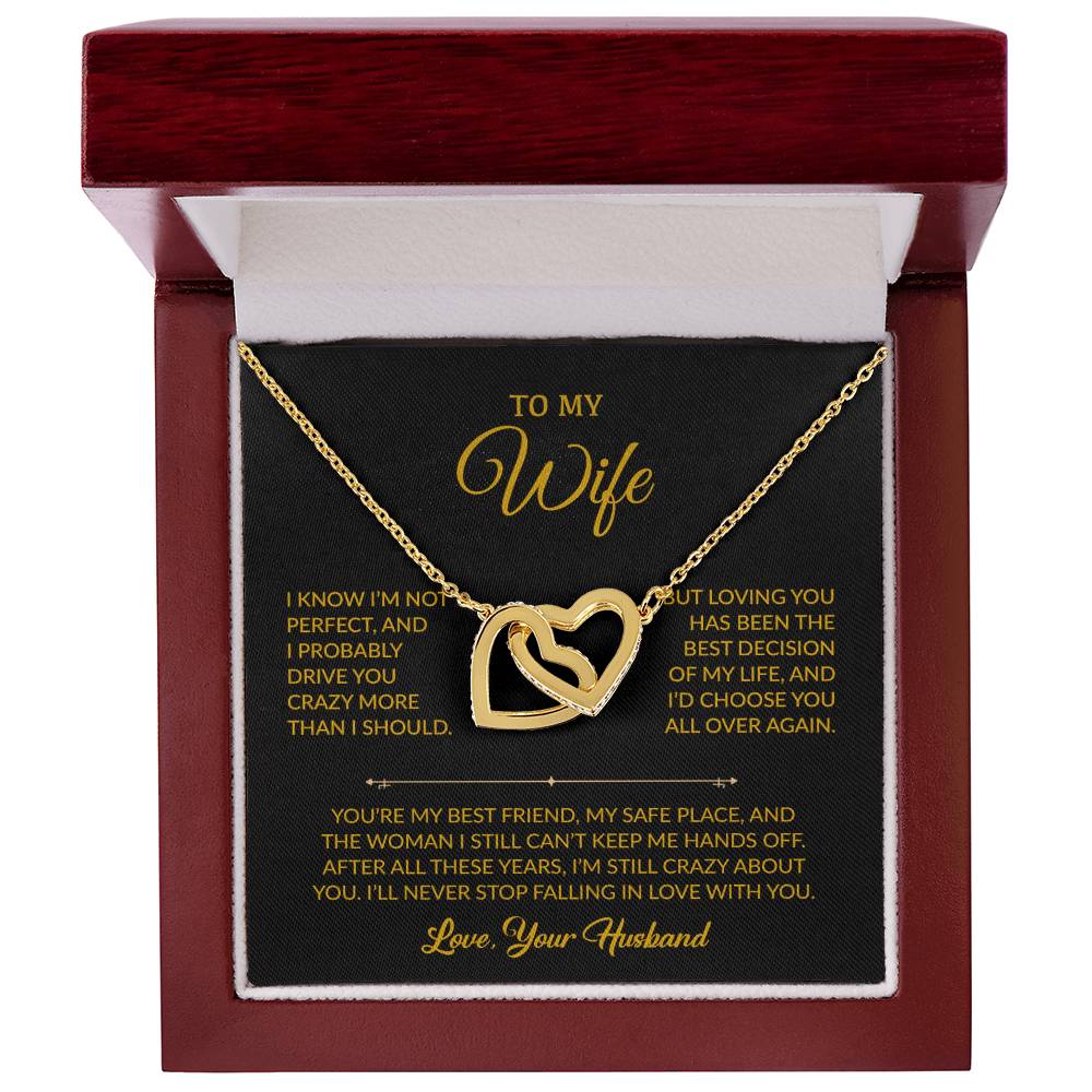 To My Wife Necklace, Gift For Wife, Anniversary Gift For Wife, Necklace For Wife 3_9_Gold