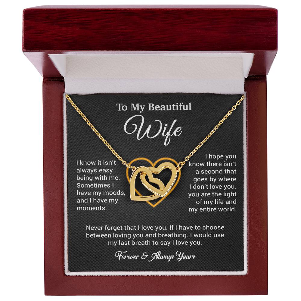 To My Wife Necklace, Gift For Wife, Anniversary Gift For Wife, Necklace For Wife 25_5_Black