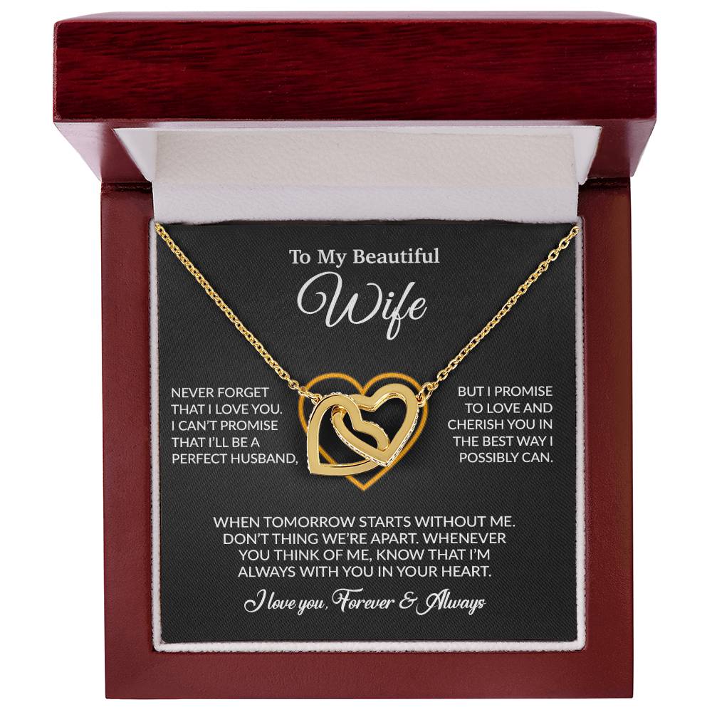 To My Wife Necklace, Gift For Wife, Anniversary Gift For Wife, Necklace For Wife 14_6_Black