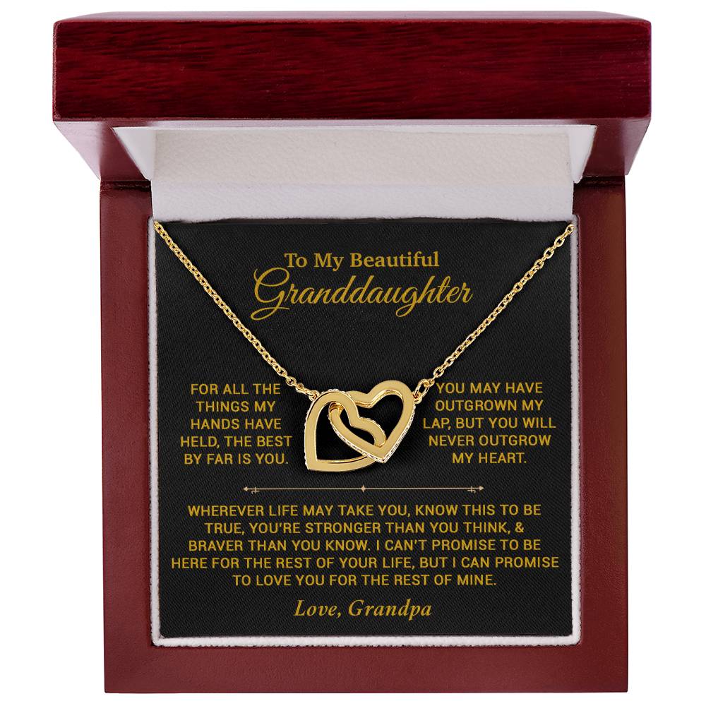 To My Granddaughter Necklace, Birthday Gift For Granddaughter, Birthday Gifts 8_6_Gold
