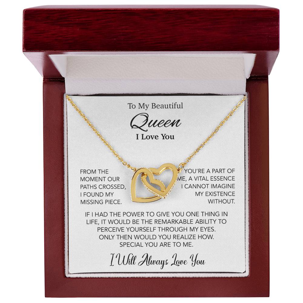 To My Queen Necklace, Anniversary Gift For Wife, Girlfriend Necklace, Birthday Gift For Wife