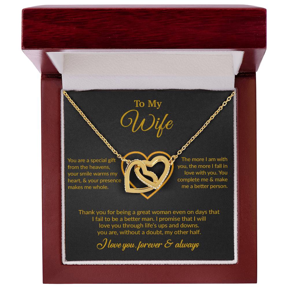 To My Wife Necklace, Gift For Wife, Anniversary Gift For Wife, Necklace For Wife 11_6_Gold