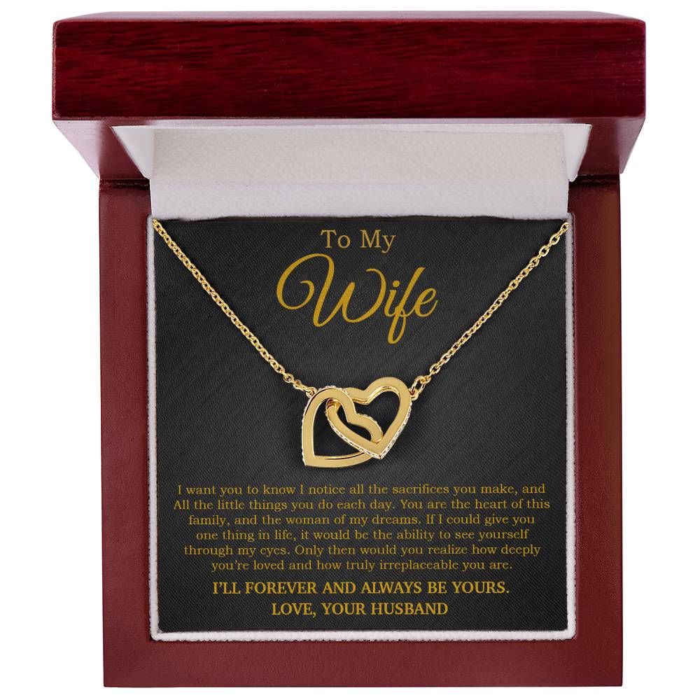 To My Wife Necklace, Mother's Day Gift from Husband, Wife Birthday Gift 29_5_Gold