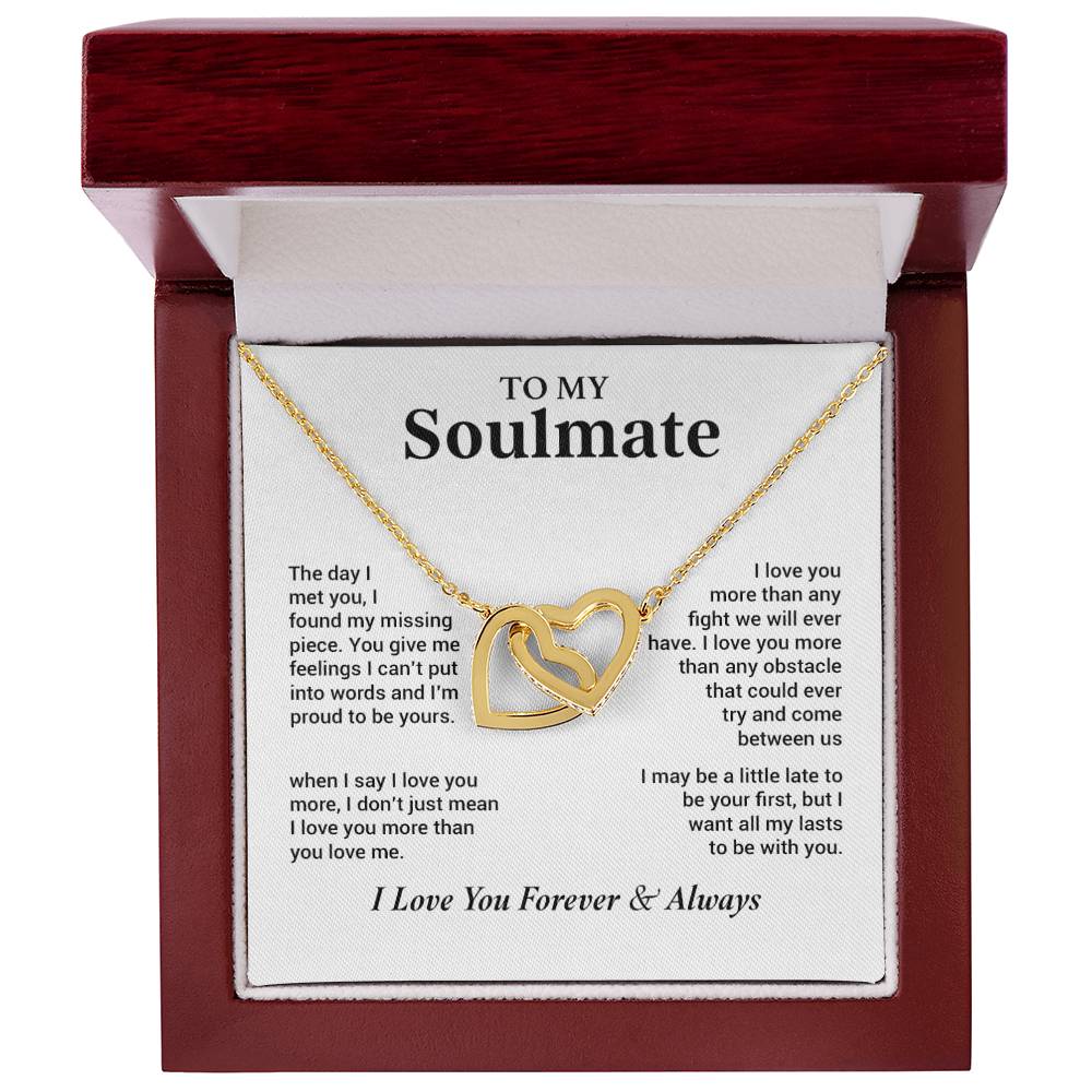 To My Soulmate Necklace, Gift for Wife, Girlfriend, Anniversary Gift, Christmas