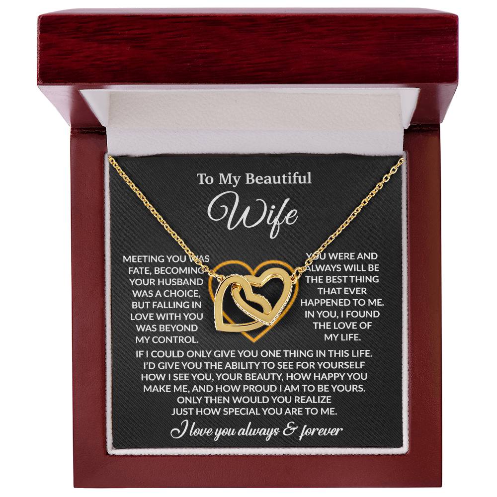 To My Wife Necklace, Wife Gift from Husband, Christmas Gift 27_11_Black