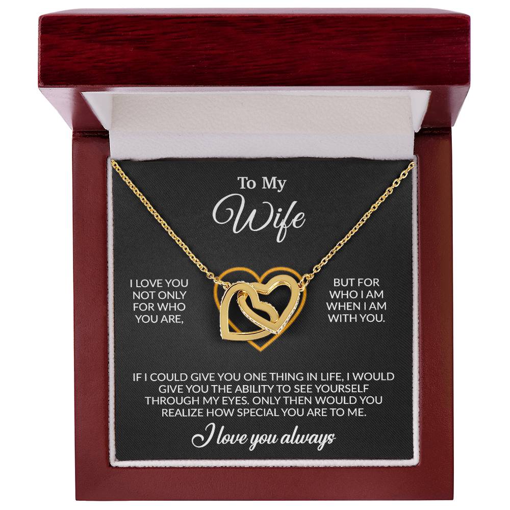 To My Wife Necklace, Gift For Wife, Anniversary Gift For Wife, Necklace For Wife 10_6_Black