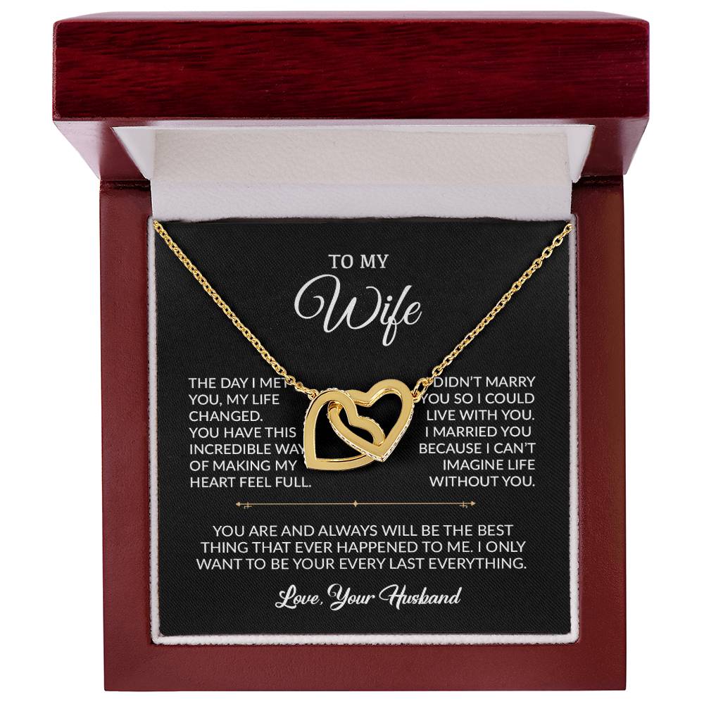 To My Wife Necklace, Gift For Wife, Anniversary Gift For Wife, Necklace For Wife 10_9_Black