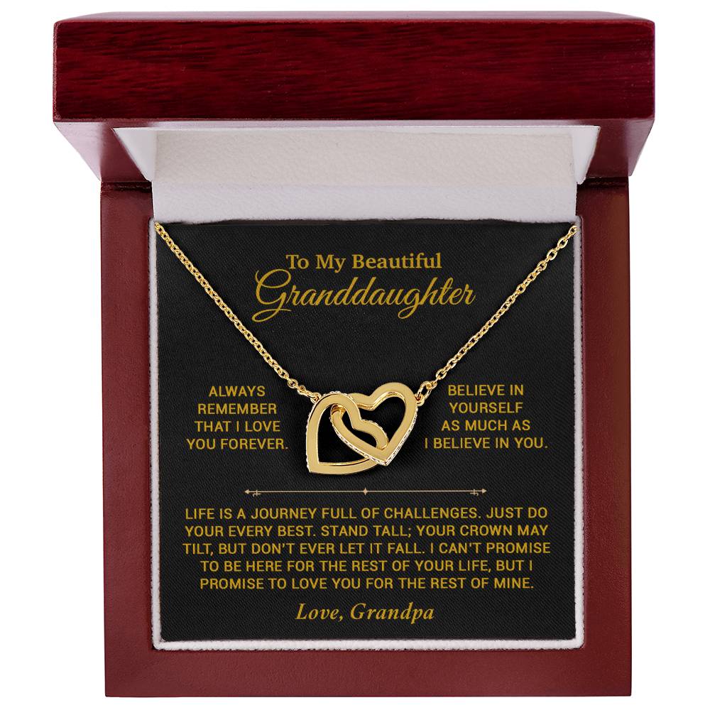 To My Granddaughter Necklace, Birthday Gift For Granddaughter, Birthday Gifts 7_6_Gold