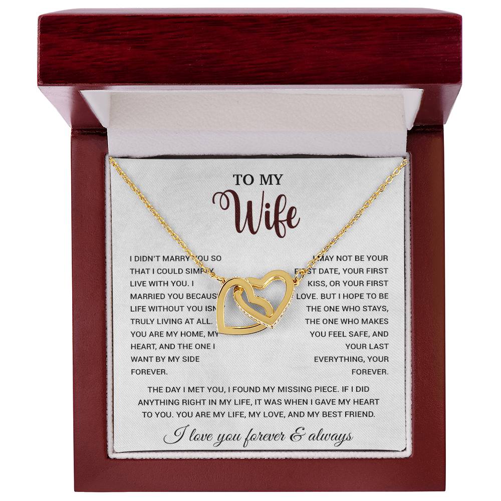 To My Wife Necklace, Gift For Wife, Anniversary Gift For Wife, Necklace For Wife 21_9_White