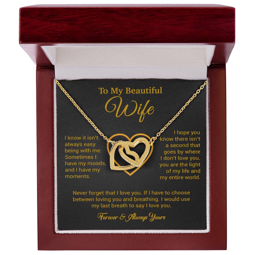 To My Wife Necklace, Gift For Wife, Anniversary Gift For Wife, Necklace For Wife 25_5_Gold