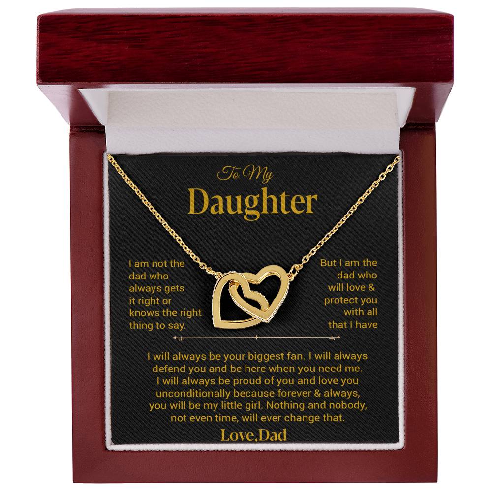 To My Daughter Necklace, Gift for Daughter from Dad, Father Daughter Necklace 21_11_Gold