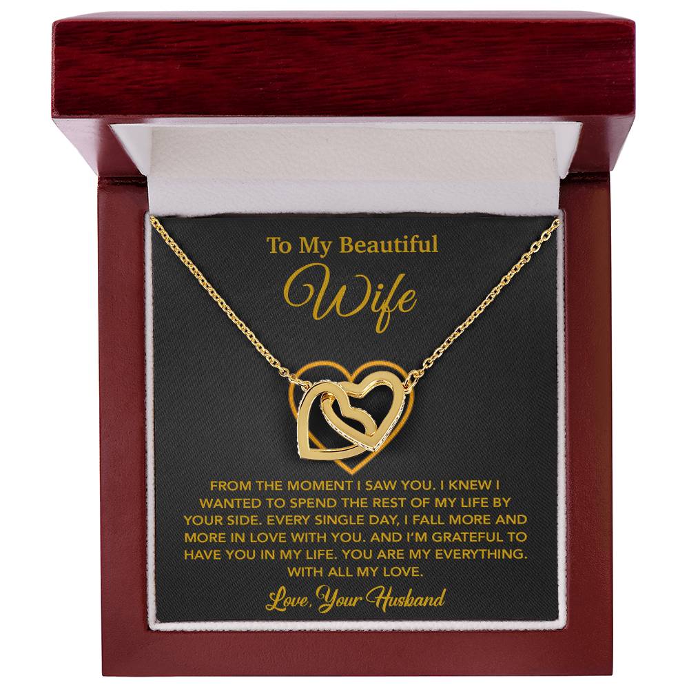 To My Wife Necklace, Gift For Wife, Anniversary Gift For Wife, Necklace For Wife 27_5_Gold