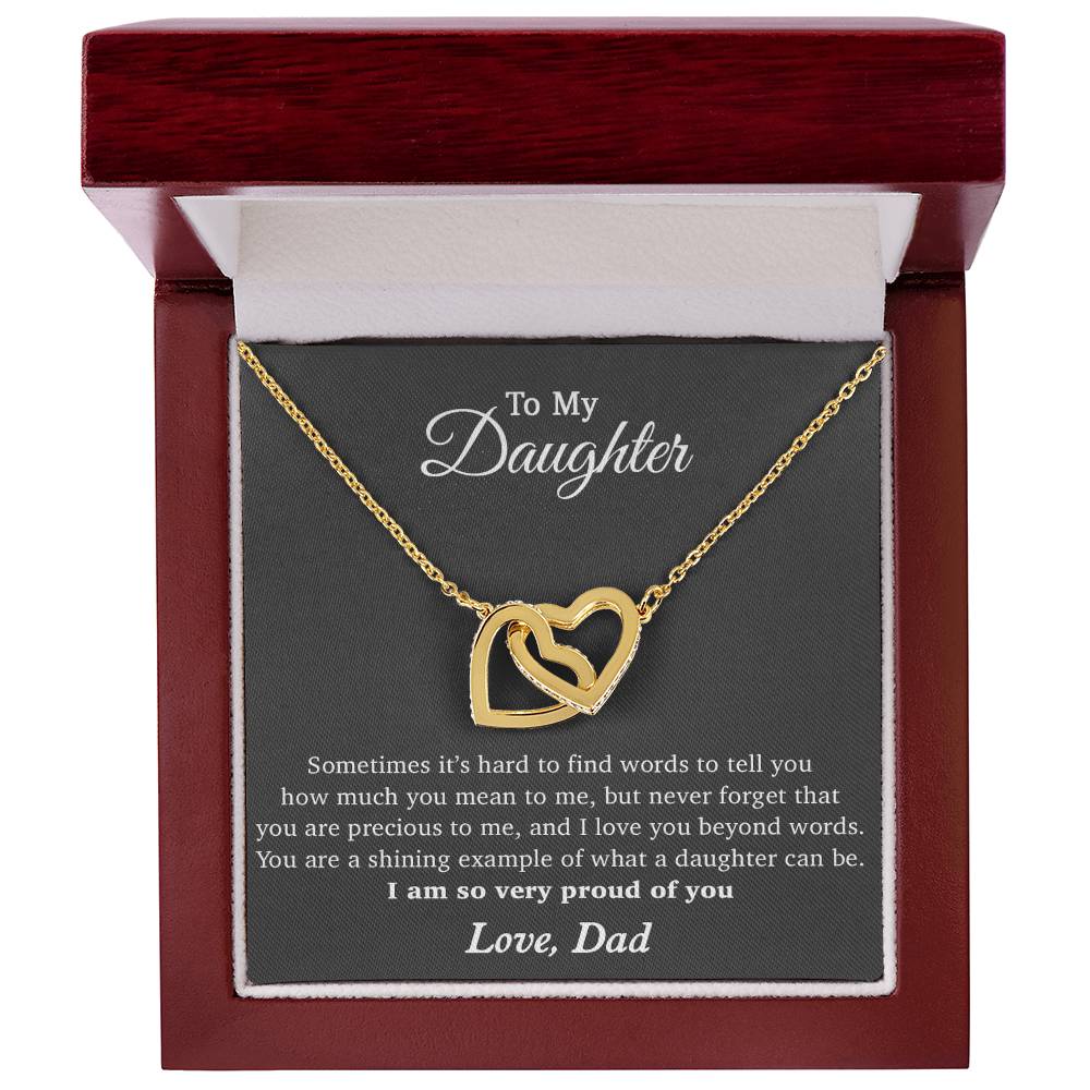 To My Daughter Necklace, Gift for Daughter from Dad, Birthday Gifts , Xmas Gift