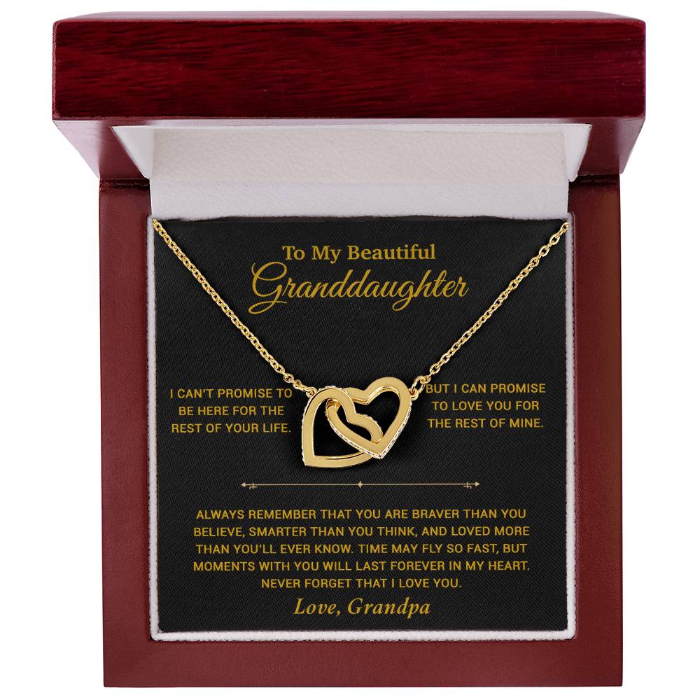 To My Granddaughter Necklace, Birthday Gift For Granddaughter, Birthday Gifts 21_7_Gold