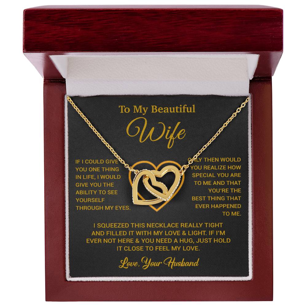 To My Wife Necklace, Gift For Wife, Anniversary Gift For Wife, Necklace For Wife 26_5_Gold