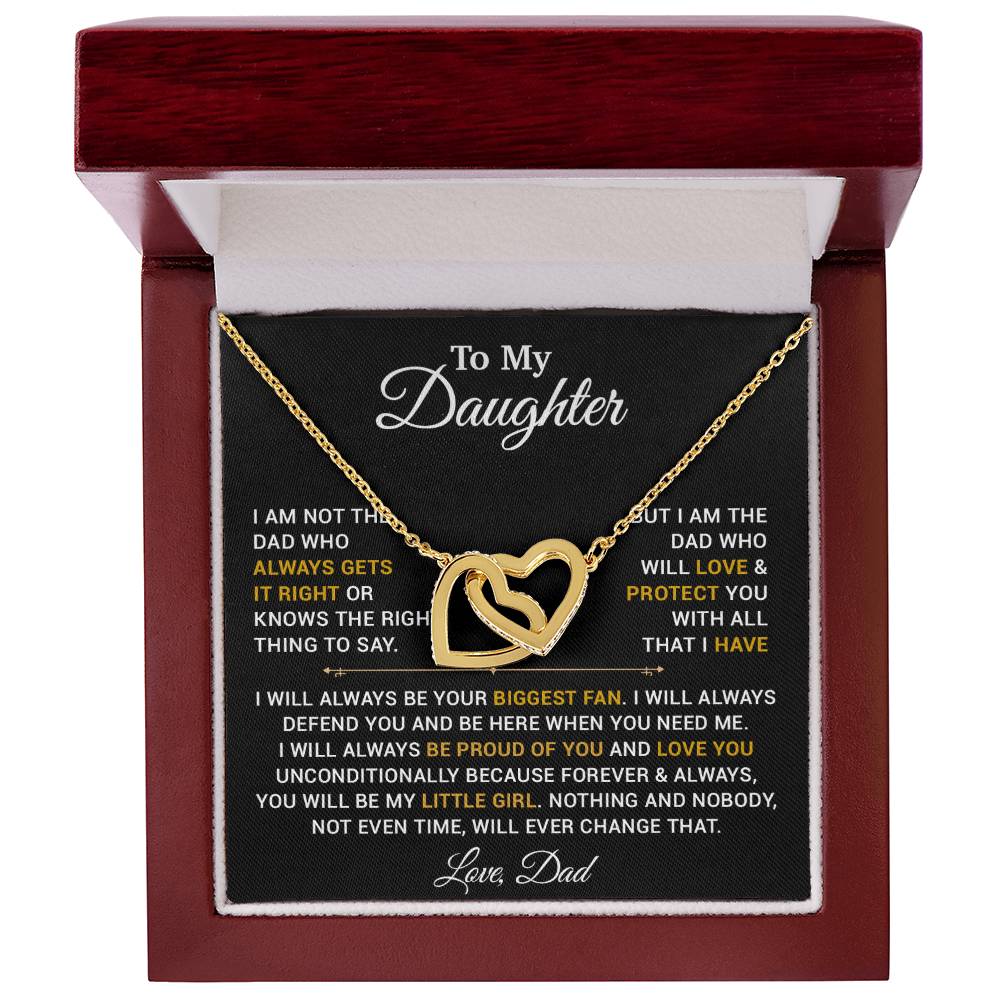 To My Daughter Necklace, Gift for Daughter from Dad, Father Daughter Necklace 4_4_Gold