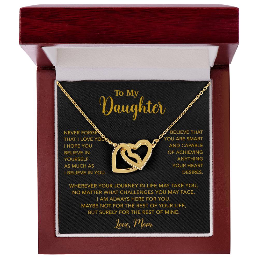 To My Daughter Necklace, Gift for Daughter from Mom, Mother Daughter Necklace 18_5_Gold