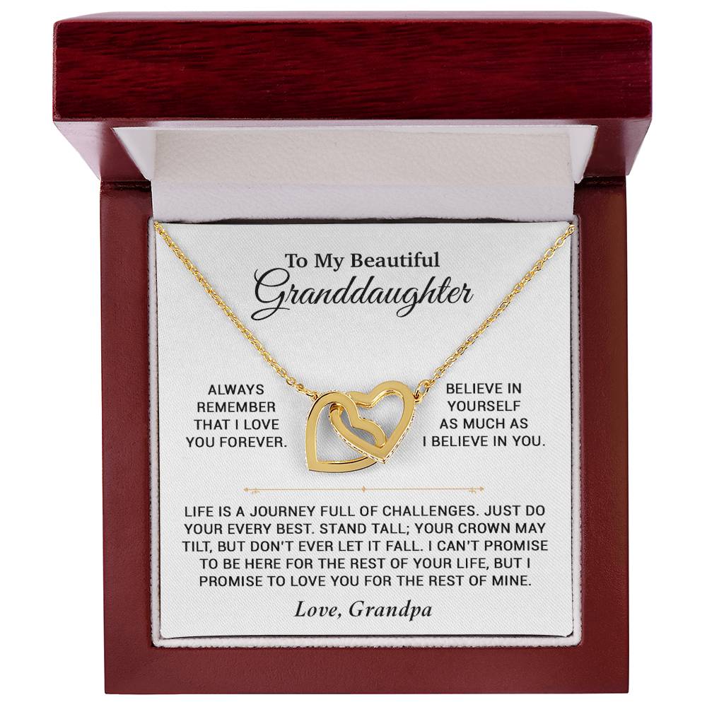 To My Granddaughter Necklace, Birthday Gift For Granddaughter, Birthday Gifts 7_6_White