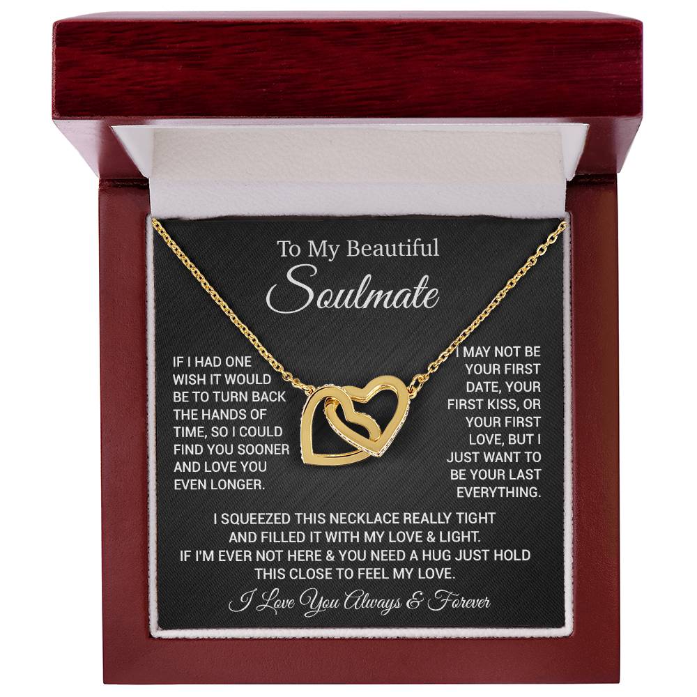 To My Soulmate Necklace, Gift For Soulmate, Anniversary Gift, Christmas Gift 24_2_Black