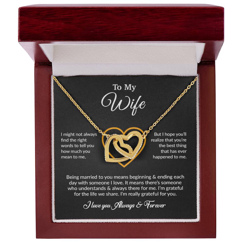 To My Wife Necklace, Gift For Wife, Anniversary Gift For Wife, Necklace For Wife 15_6_Black