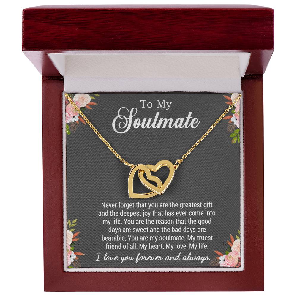 To My Soulmate Necklace, Valentine Gifts For Her, Gift For Girlfriend Wife