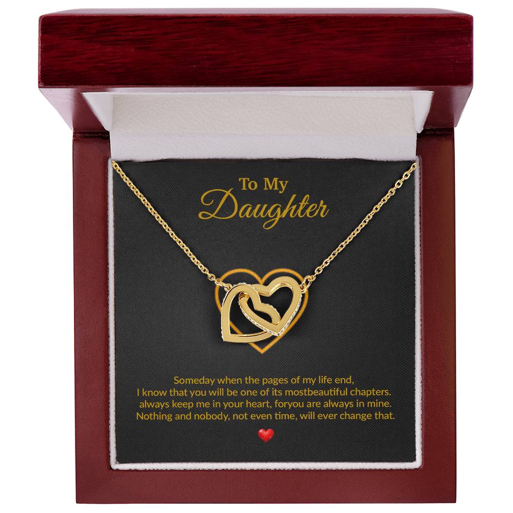 To My Daughter Necklace, Gift for Daughter from Dad, Father Daughter Necklace 14_8_Gold