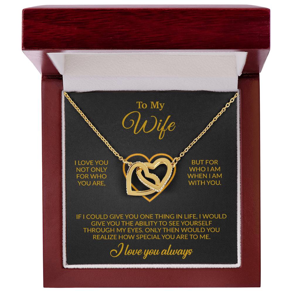 To My Wife Necklace, Gift For Wife, Anniversary Gift For Wife, Necklace For Wife 10_6_Gold