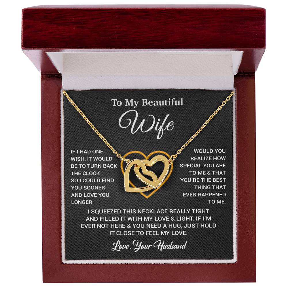 To My Wife Necklace, Gift For Wife, Anniversary Gift For Wife, Necklace For Wife 28_5_Black