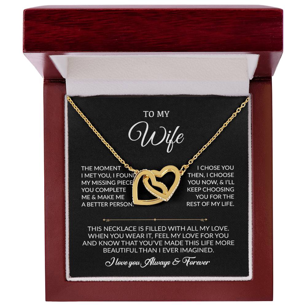 To My Wife Necklace, Gift For Wife, Anniversary Gift For Wife, Necklace For Wife 20_8_Black