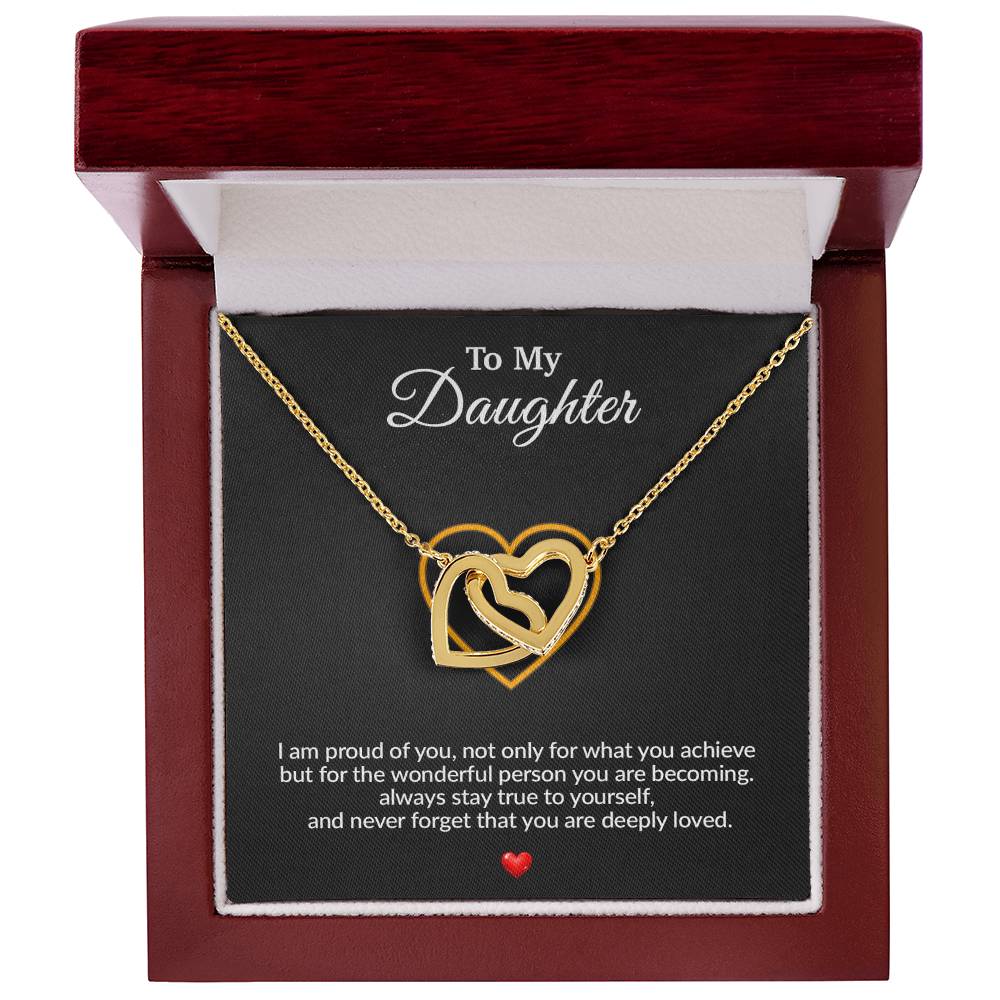 To My Daughter Necklace, Gift for Daughter from Dad, Father Daughter Necklace 12_8_Black