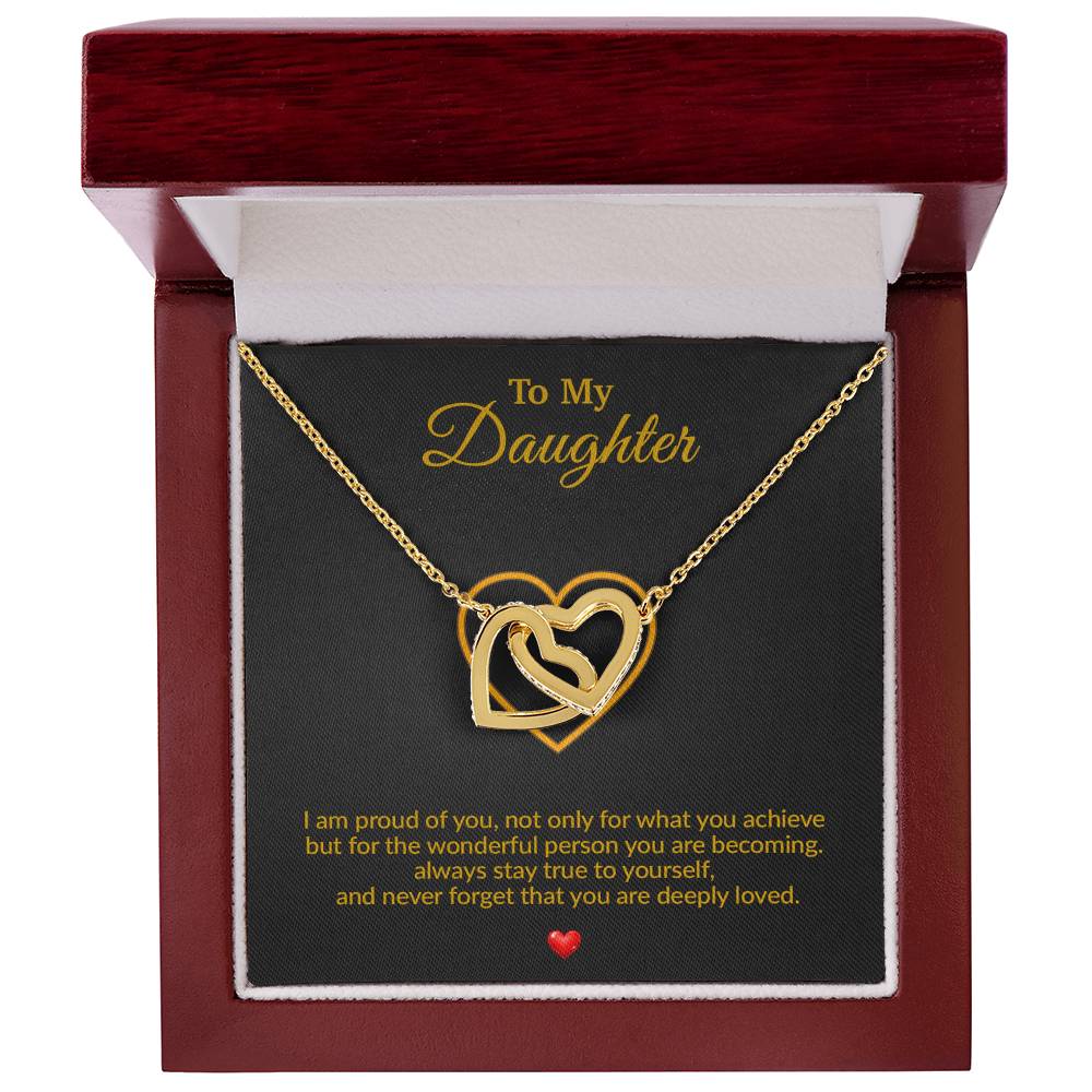 To My Daughter Necklace, Gift for Daughter from Dad, Father Daughter Necklace 12_8_Gold