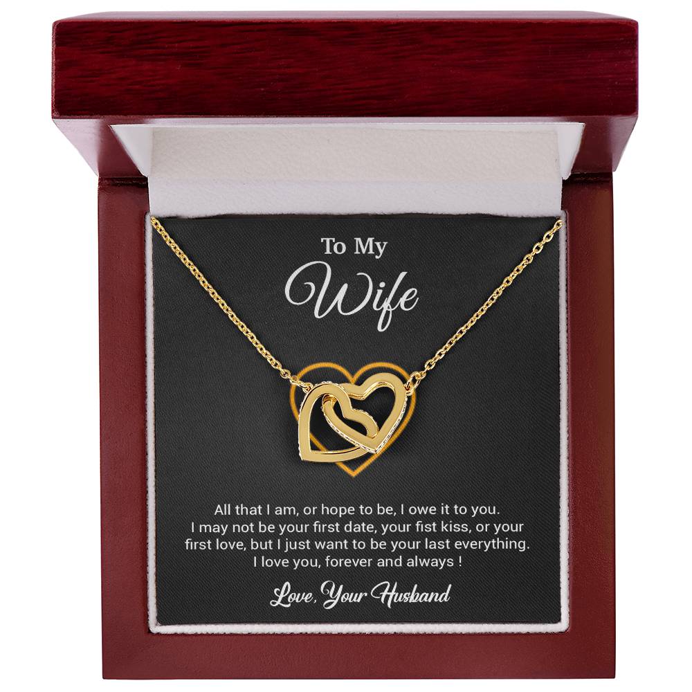 To My Wife Necklace, Gift For Wife, Anniversary Gift For Wife, Necklace For Wife 24_3_Black