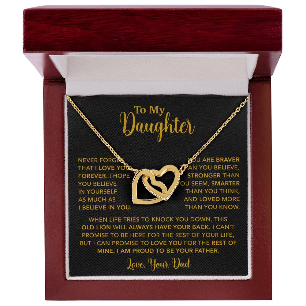 To My Daughter Necklace Gift for Daughter from Dad,Daughter Father Necklace 15_4_Gold