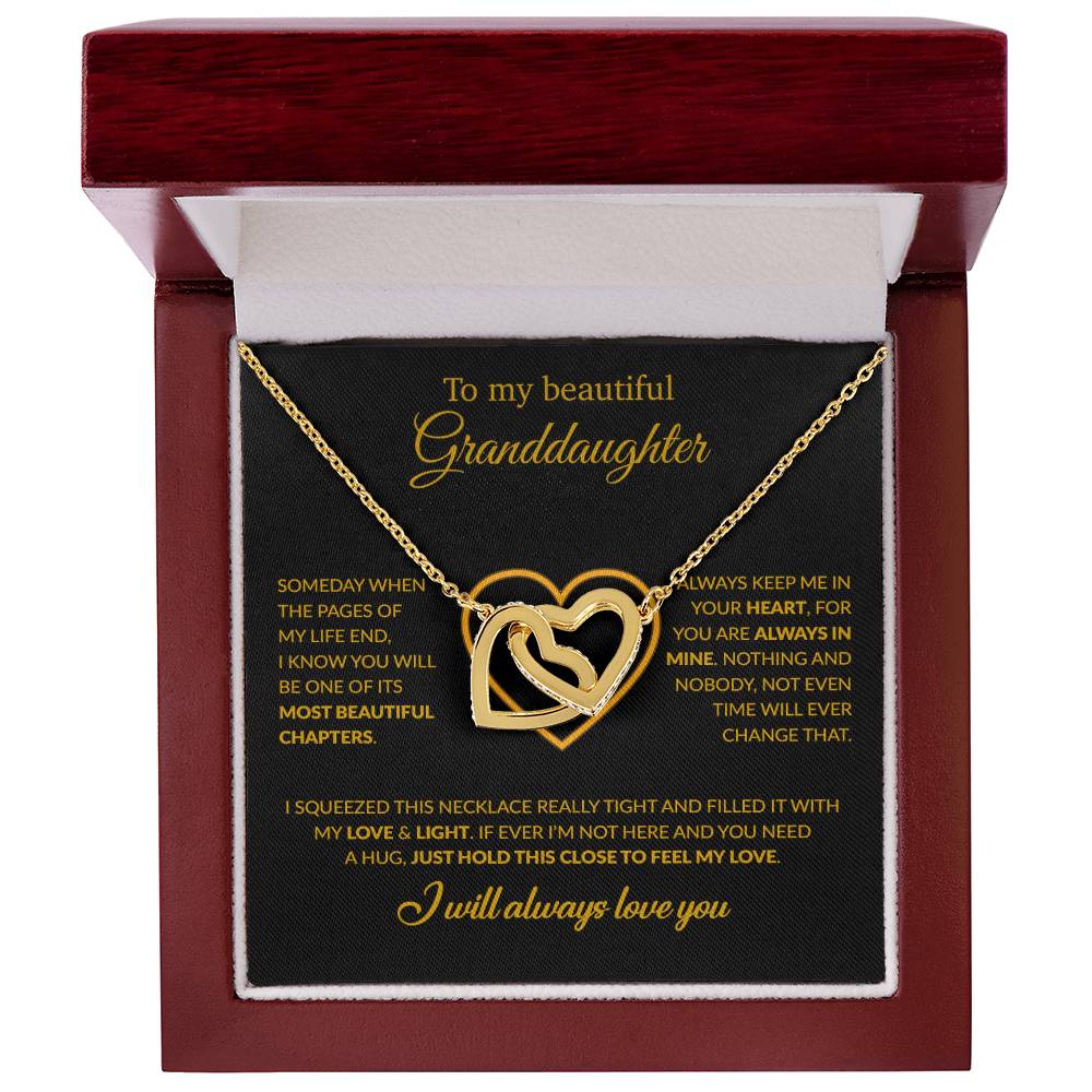 To My Granddaughter Necklace, Birthday Gift For Granddaughter From Grandpa 5_12_Gold