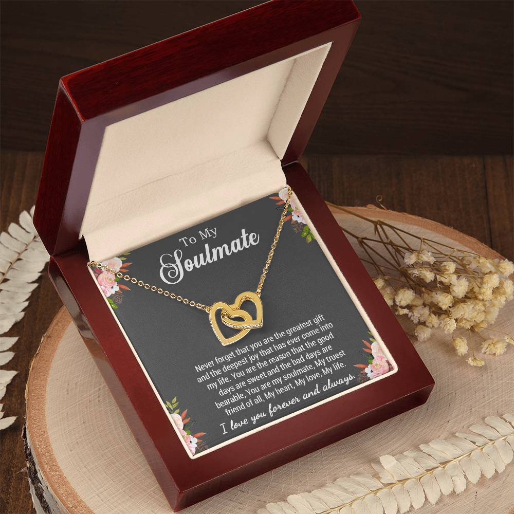 To My Soulmate Necklace, Valentine Gifts For Her, Gift For Girlfriend Wife