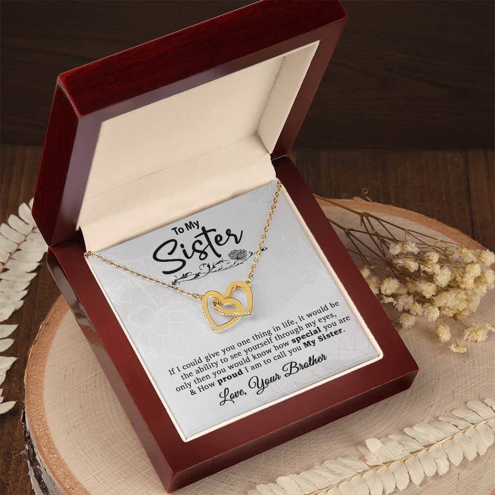 To My Sister Necklace, Brother to Sister, Birthday gift For Sister from Brother