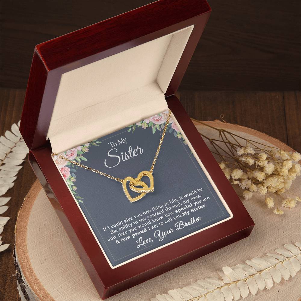 To My Sister Necklace, Brother to Sister, Birthday gift For Sister from Brother