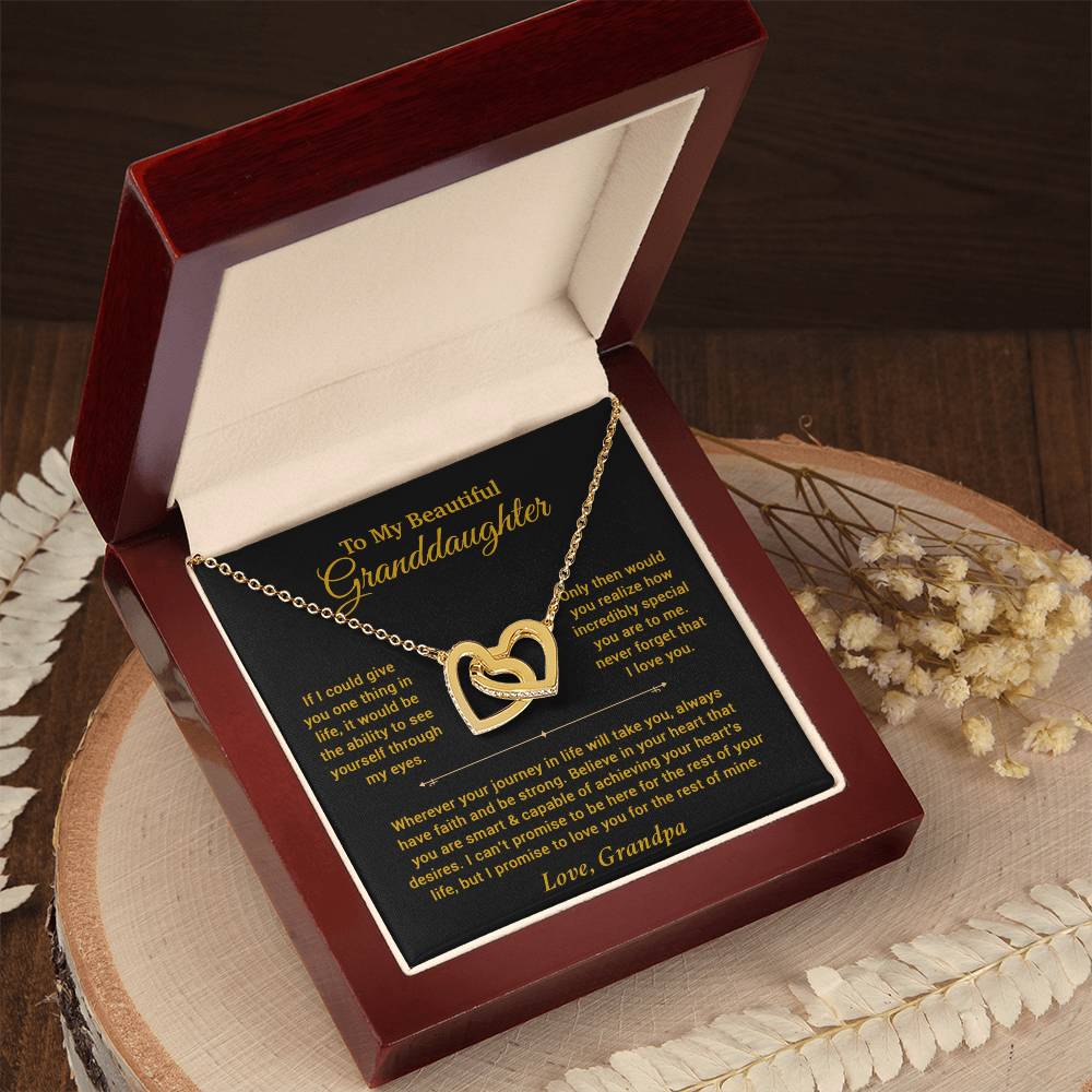 To My Granddaughter Necklace, Birthday Gift For Granddaughter, Birthday Gifts 10_6_Gold