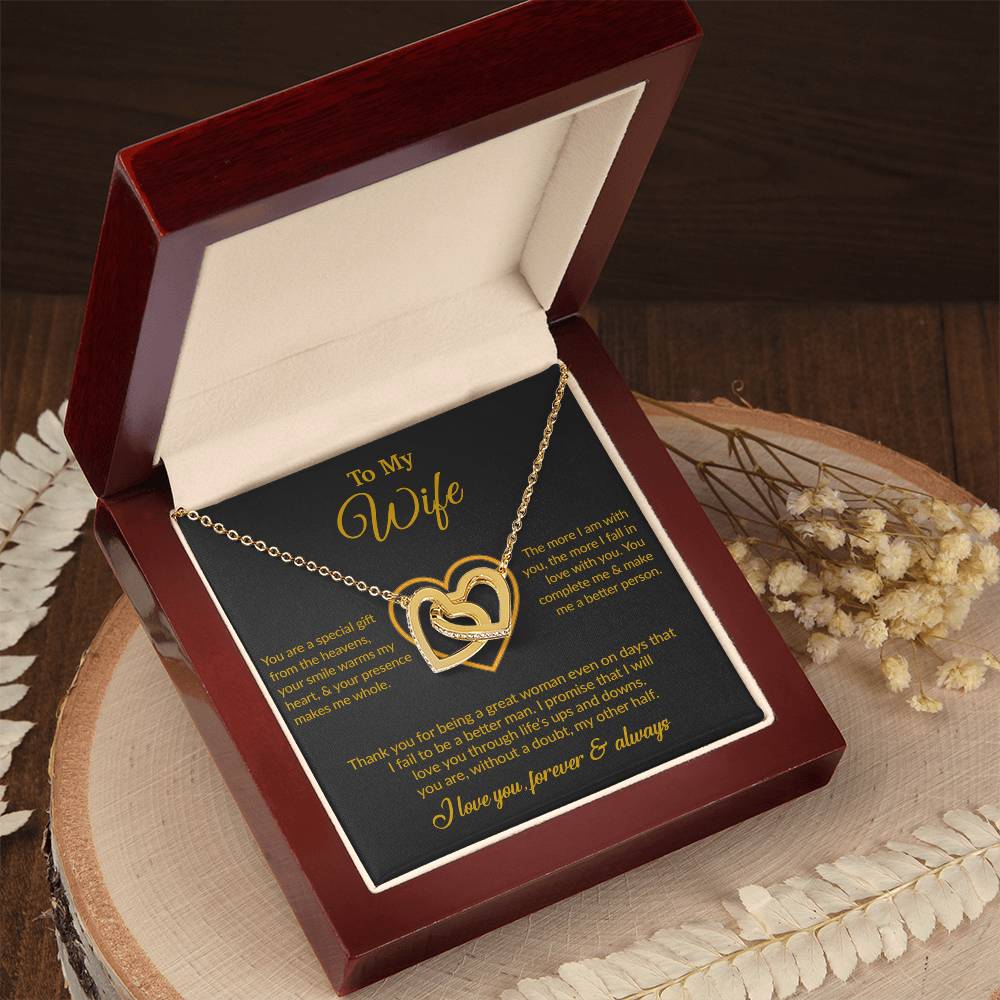 To My Wife Necklace, Gift For Wife, Anniversary Gift For Wife, Necklace For Wife 11_6_Gold